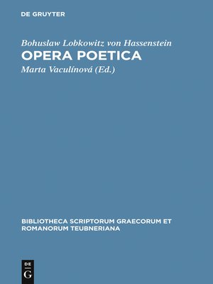 cover image of Opera poetica